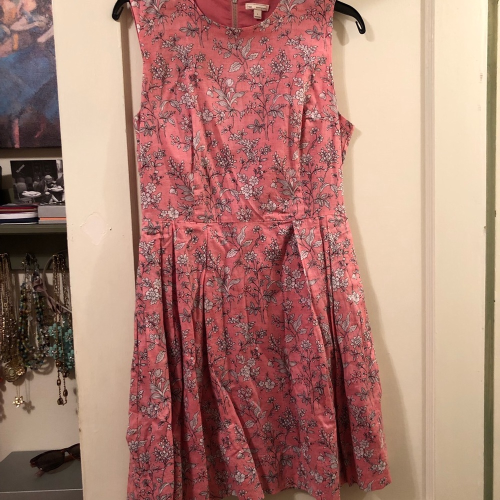 GAP Pink Black and White Floral Dress